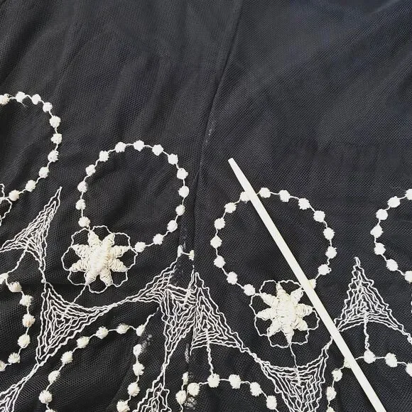 Style and Co Tulle Embroidered Layered Skirt Plus Sz 2X Multicolor Lined Flaws - Picture 9 of 14